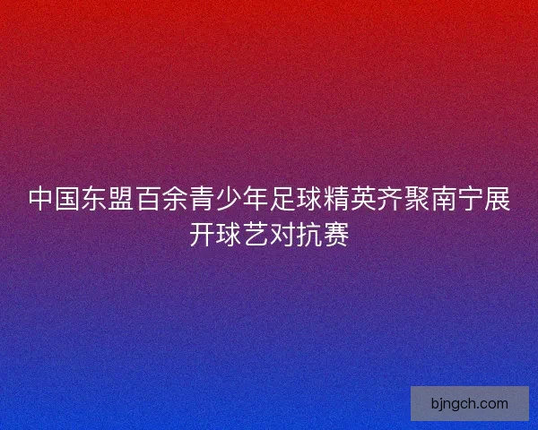中国东盟百余青少年足球精英齐聚南宁展开球艺对抗赛