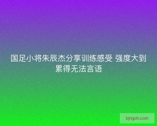 国足小将朱辰杰分享训练感受 强度大到累得无法言语
